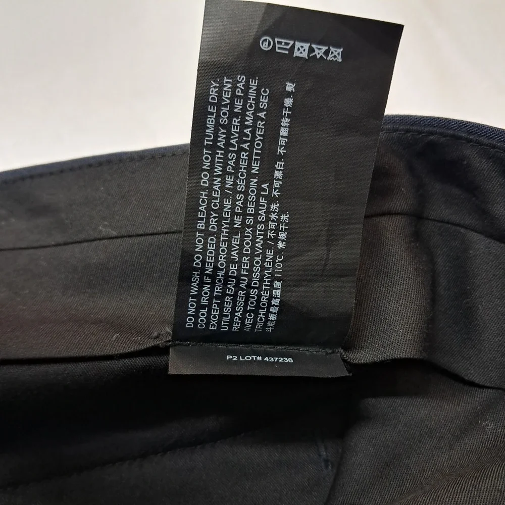 Theory Mayer New Tailor 2 Virgin Wool Dress Pants Men's 36 Navy Blue Work Career - Picture 8 of 13